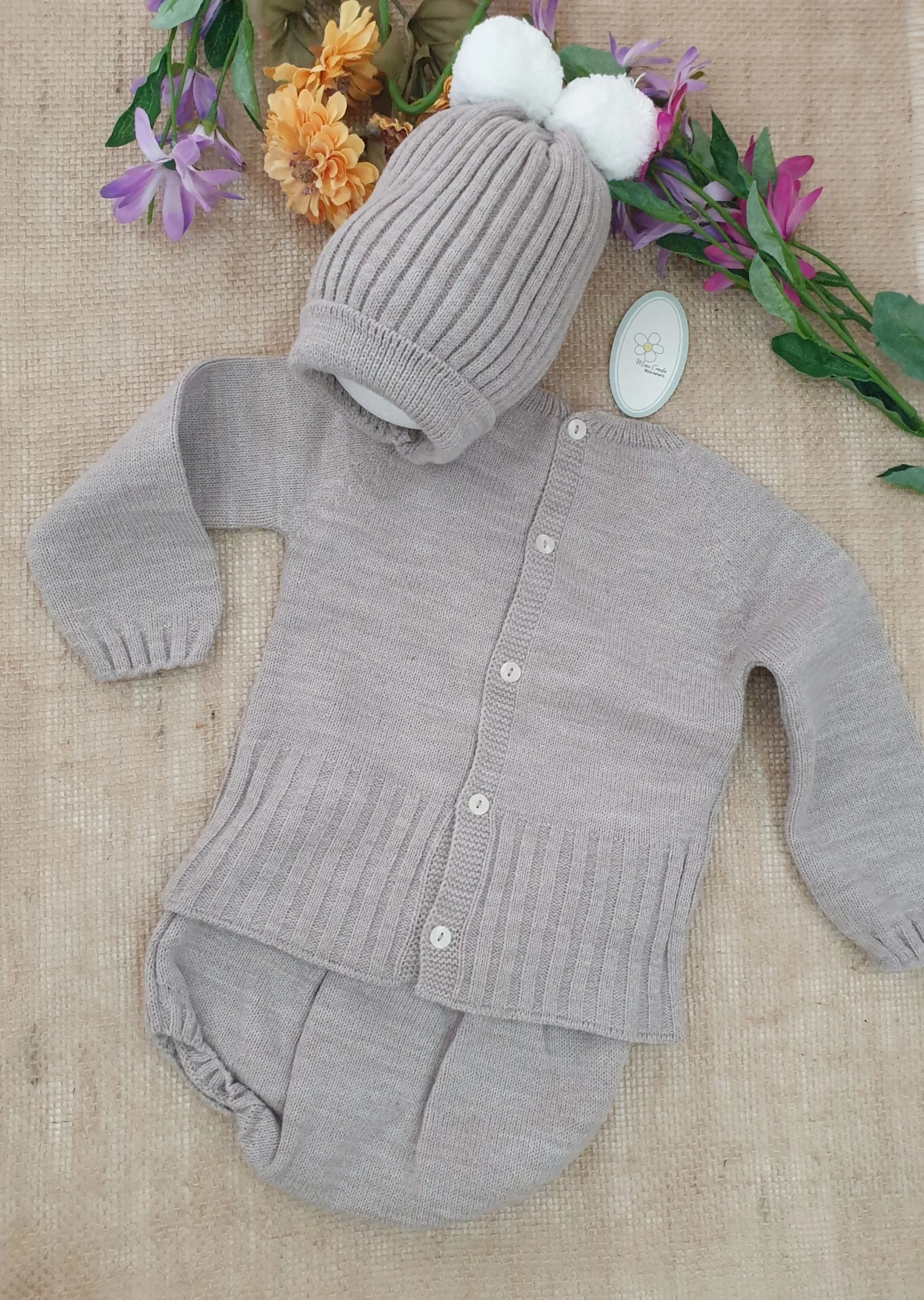 A Conjunto punto bebé 3 Piezas R091278 Nuez