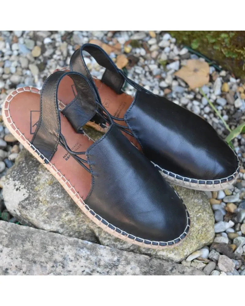 Alpargata de piel con elásticos TOP3SHOES 20575