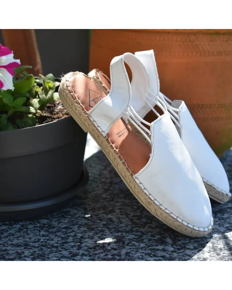 Alpargata de piel con elásticos TOP3SHOES 20575
