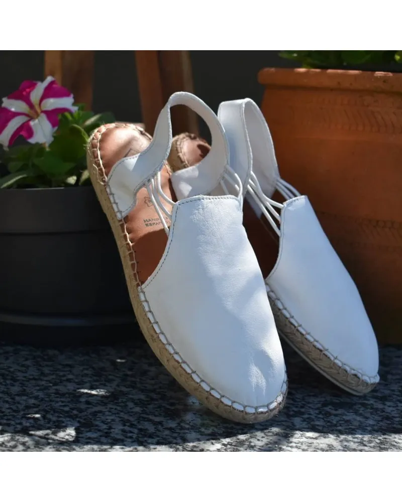 Alpargata de piel con elásticos TOP3SHOES 20575