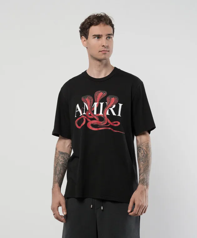 AMIRI BLACK SNAKE PRINT TSHIRT