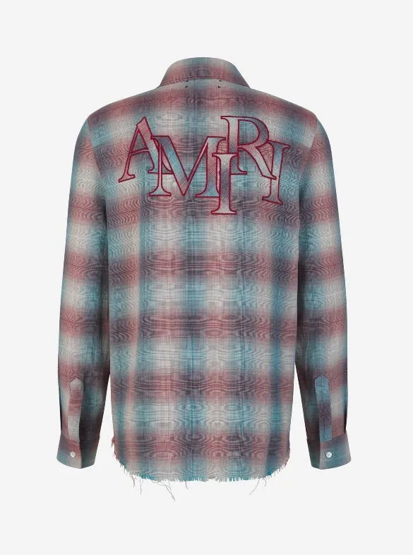 Amiri Camisa Logo Cuadros
