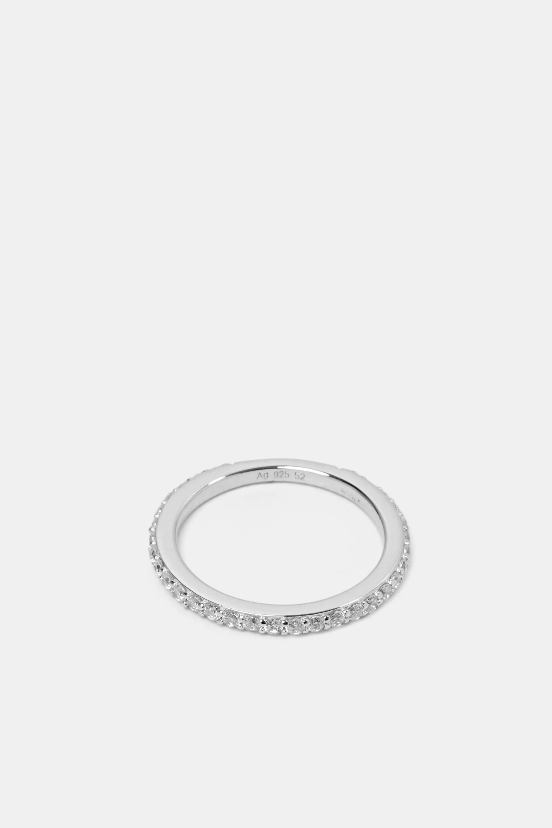 Anillo de plata de ley con circonita