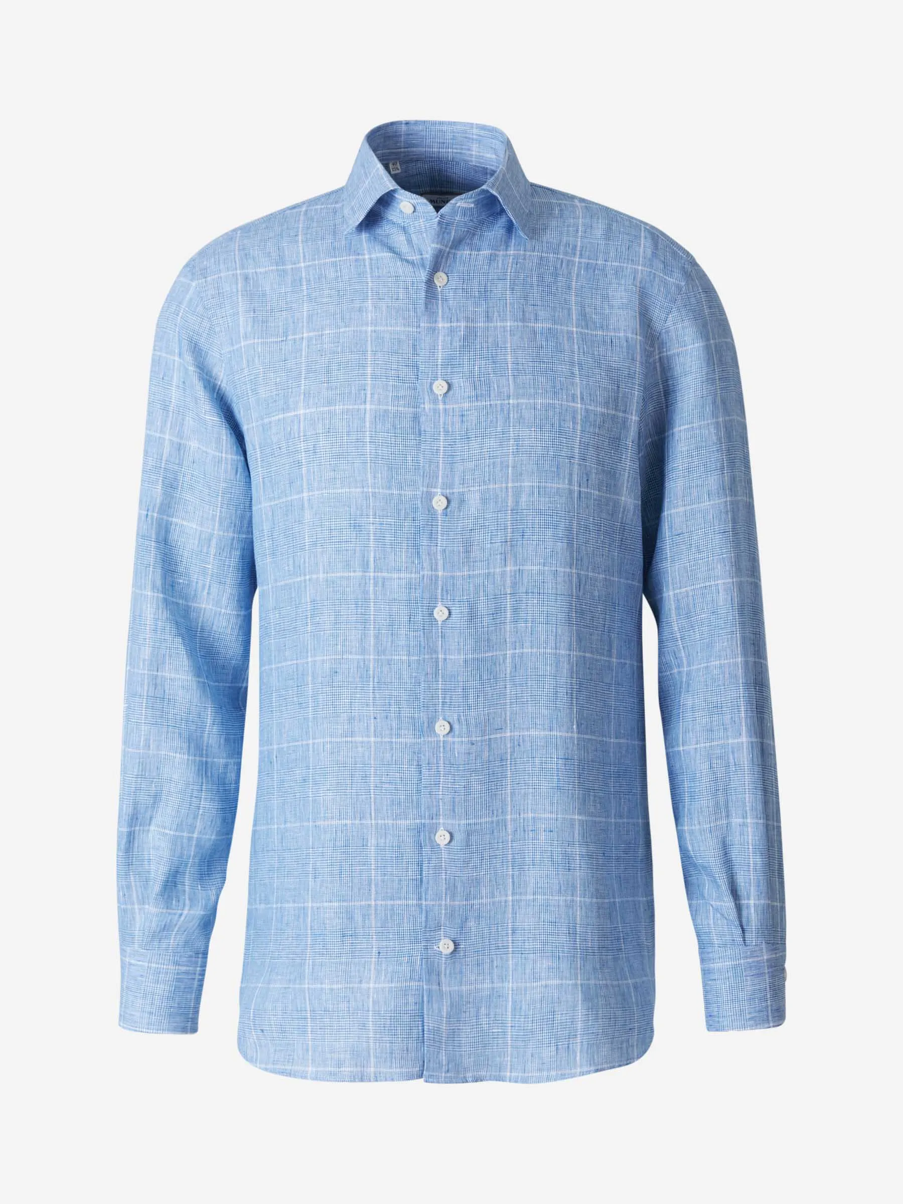 Atelier Munro Camisa Motivo Cuadros Lino
