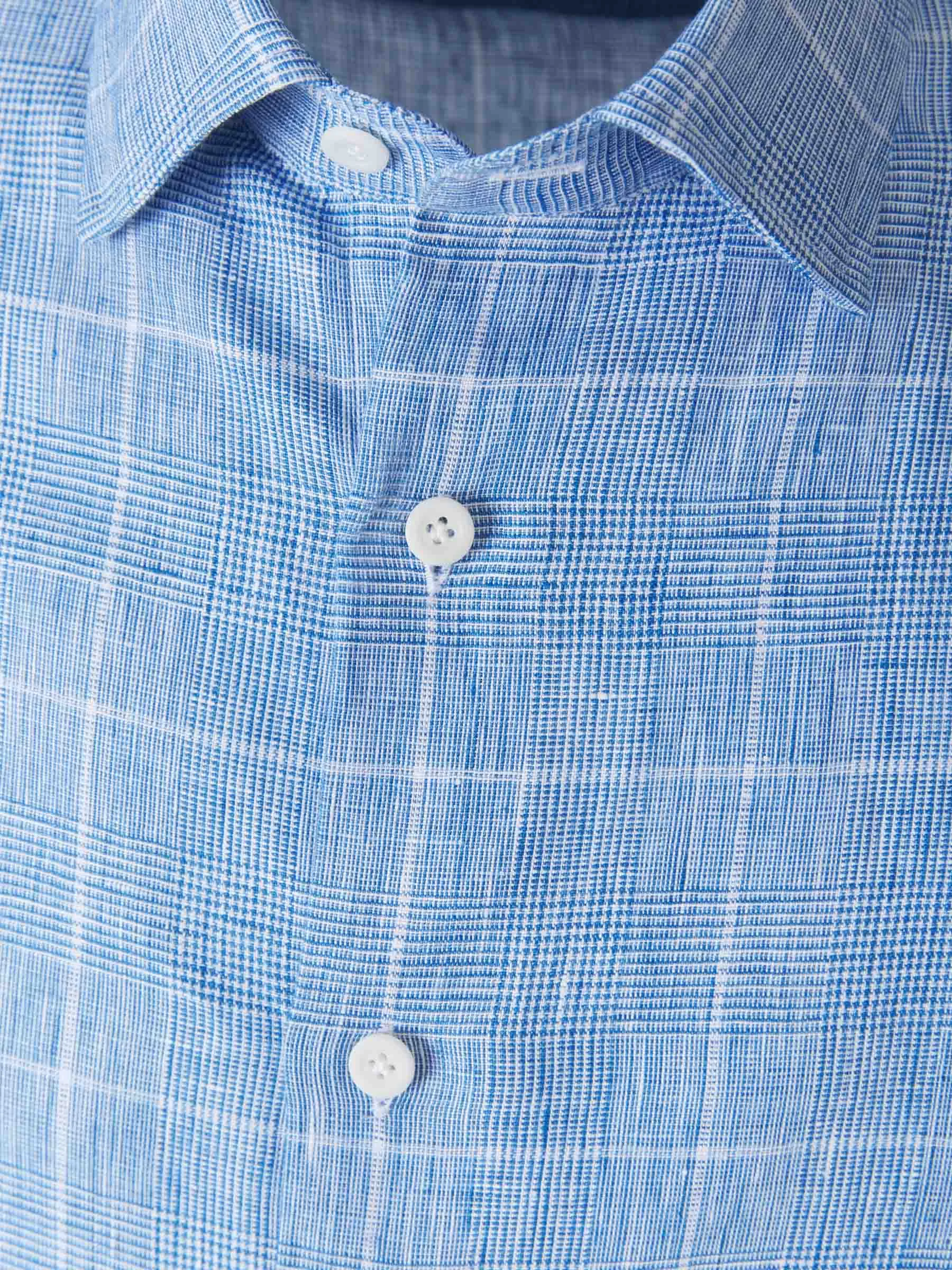 Atelier Munro Camisa Motivo Cuadros Lino