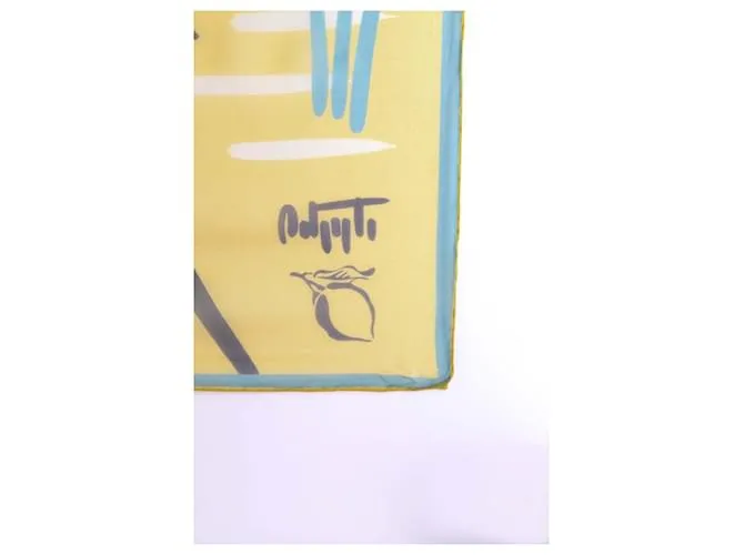 Autre Marque Cuadrado de seda Amarillo 