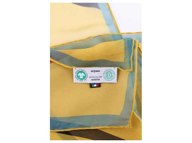 Autre Marque Cuadrado de seda Amarillo 