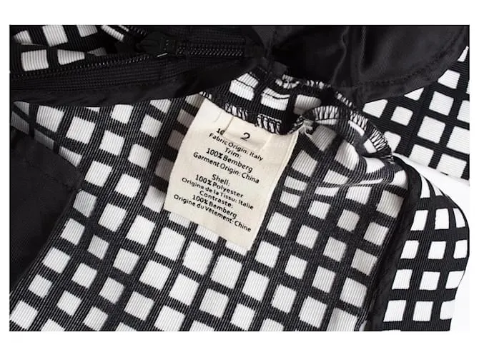 Autre Marque La agencia, falda pantalón a cuadros en blanco y negro 