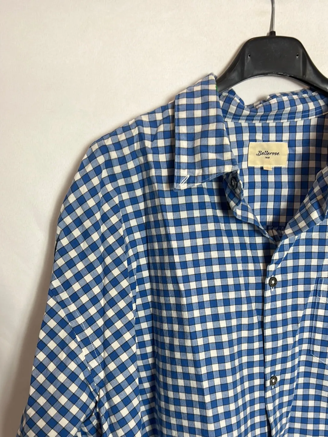 BELLEROSE. Camisa cuadros azules y blancos. T 1(s/m)