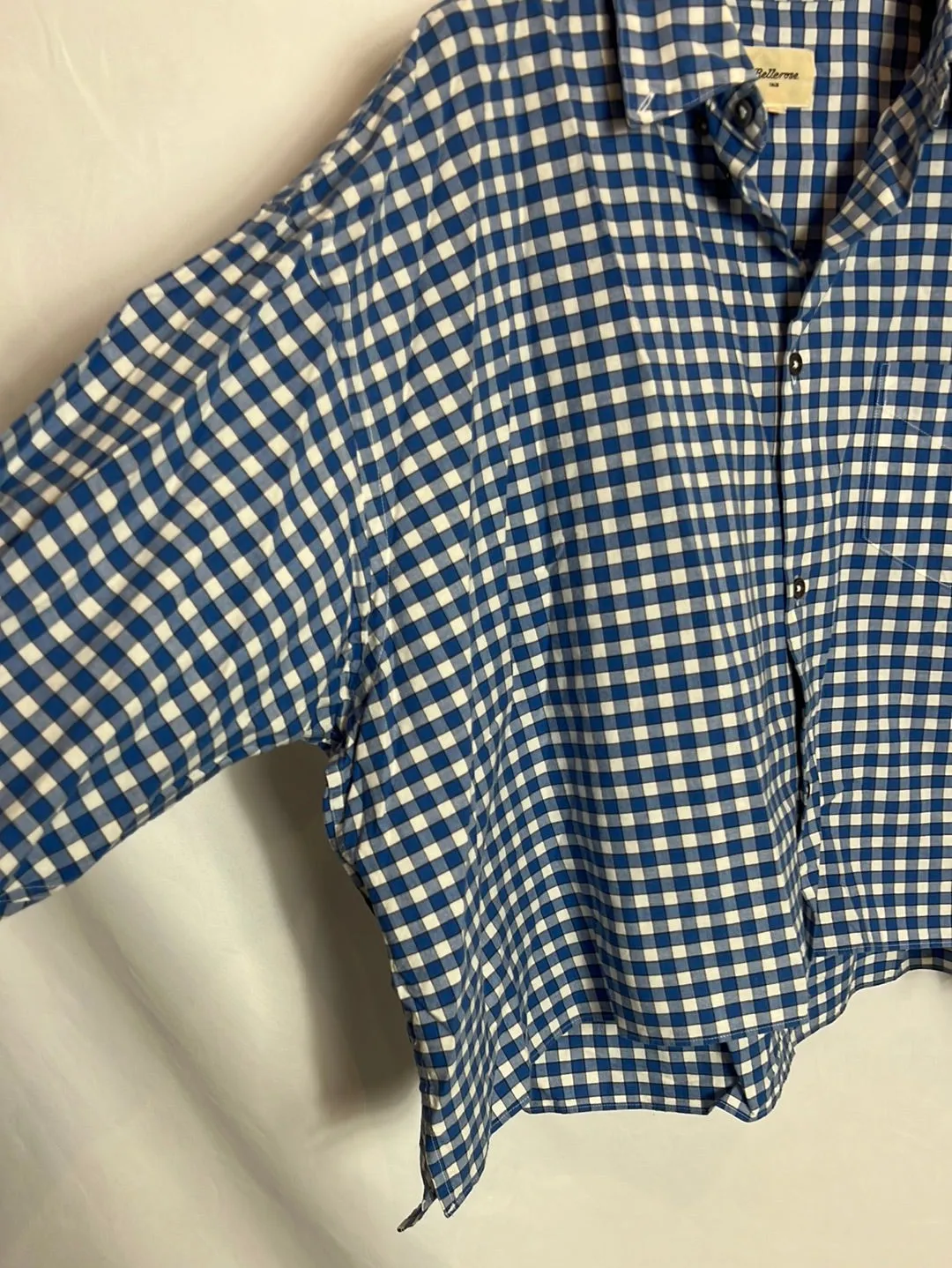 BELLEROSE. Camisa cuadros azules y blancos. T 1(s/m)