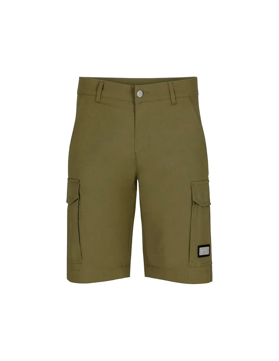 Bermuda kaki con bolsillos laterales