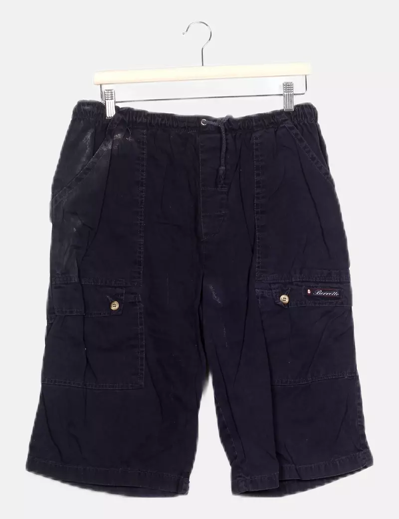 Berretto Bermuda con bolsillos azul marino