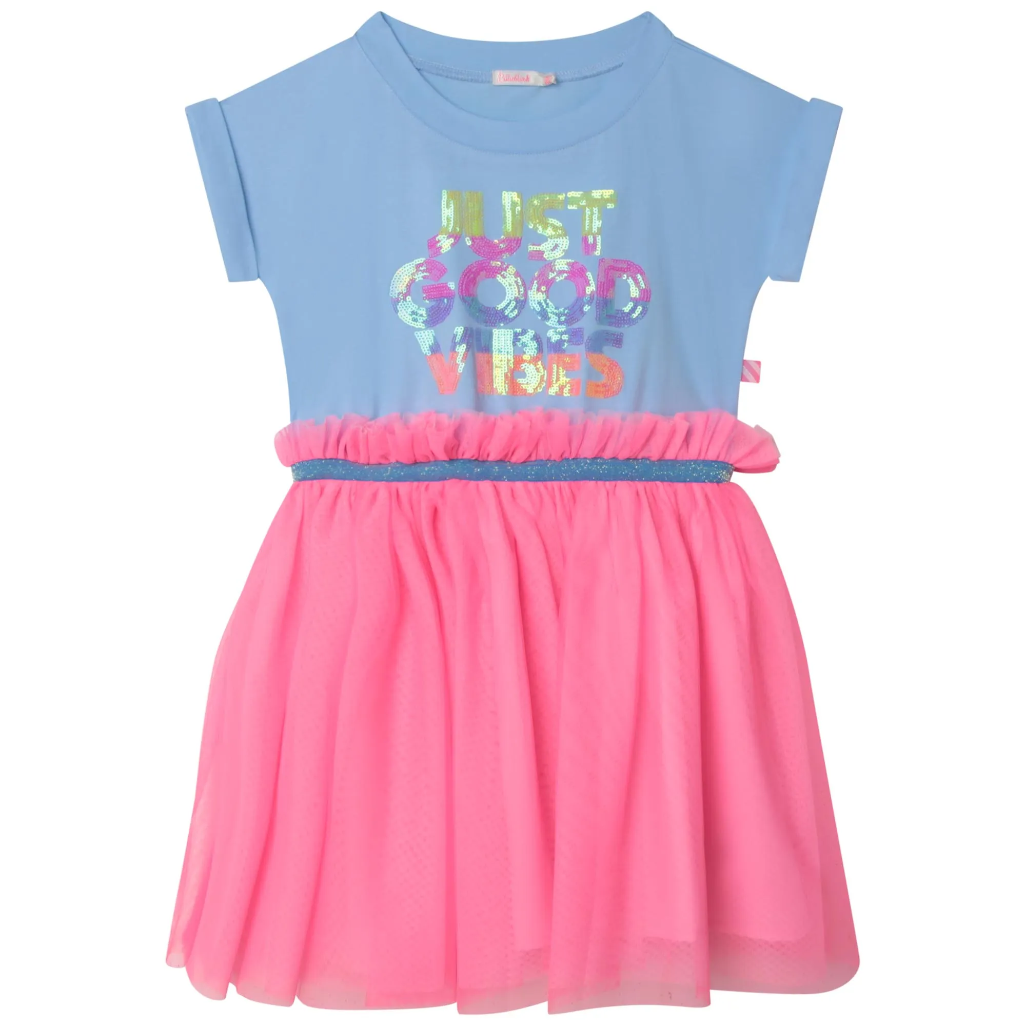 BILLIEBLUSH Vestido bimateria manga corta