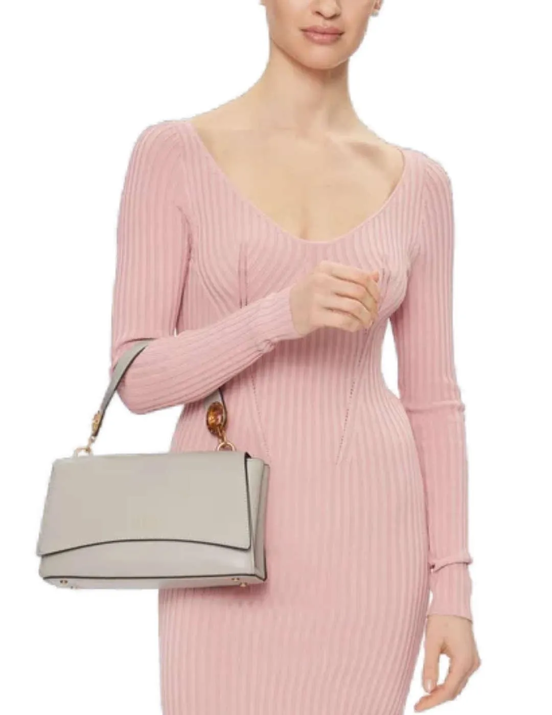 Bolso Guess Masie blanco roto con asa ajustable para mujer