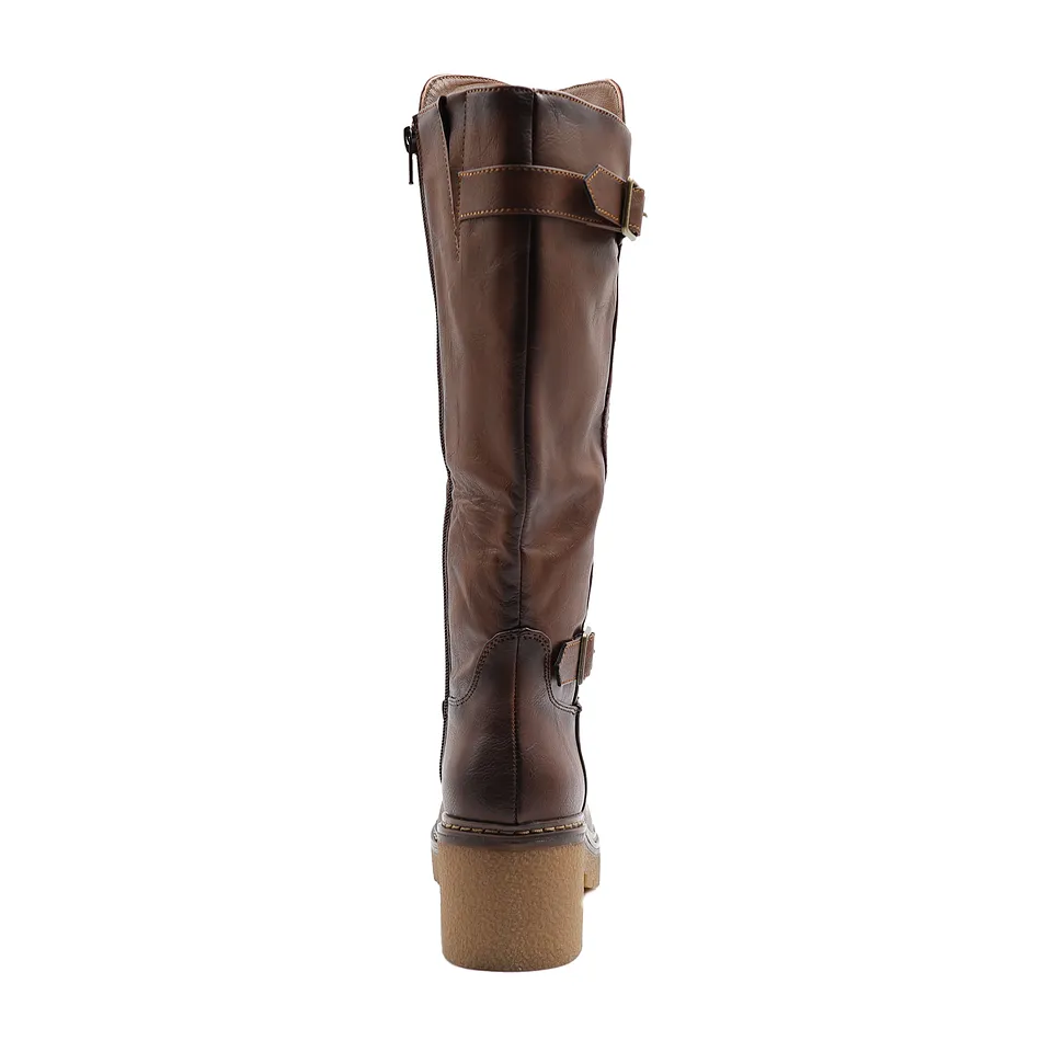 Bota Moda Coñac Elasticada 03