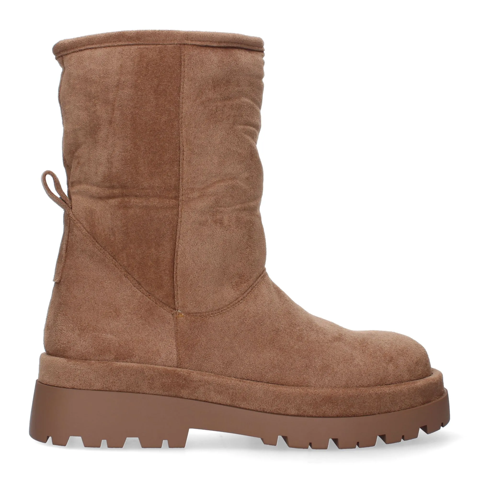 Botas planas estilo autralianas forradas de pelo mujer color marrón