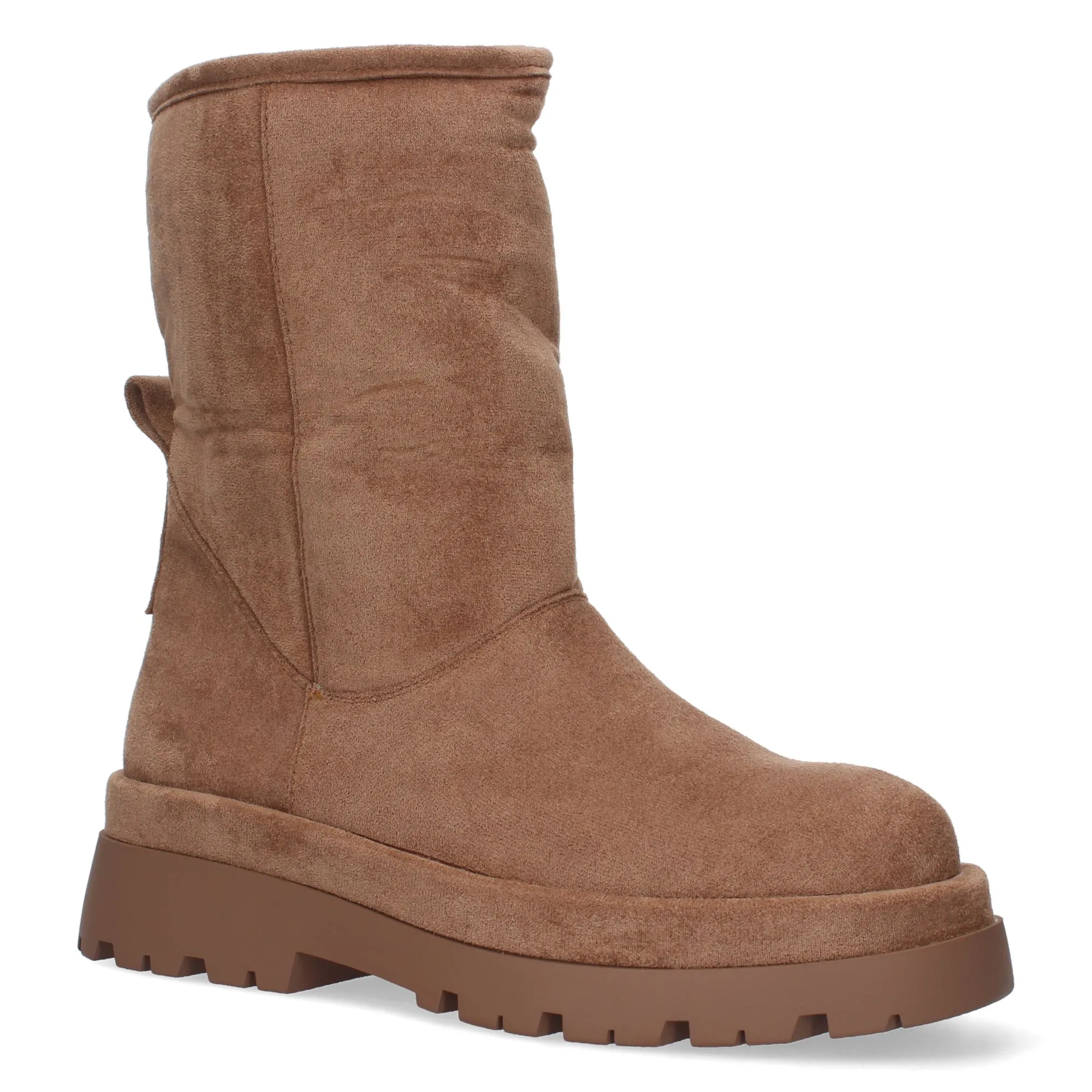 Botas planas estilo autralianas forradas de pelo mujer color marrón