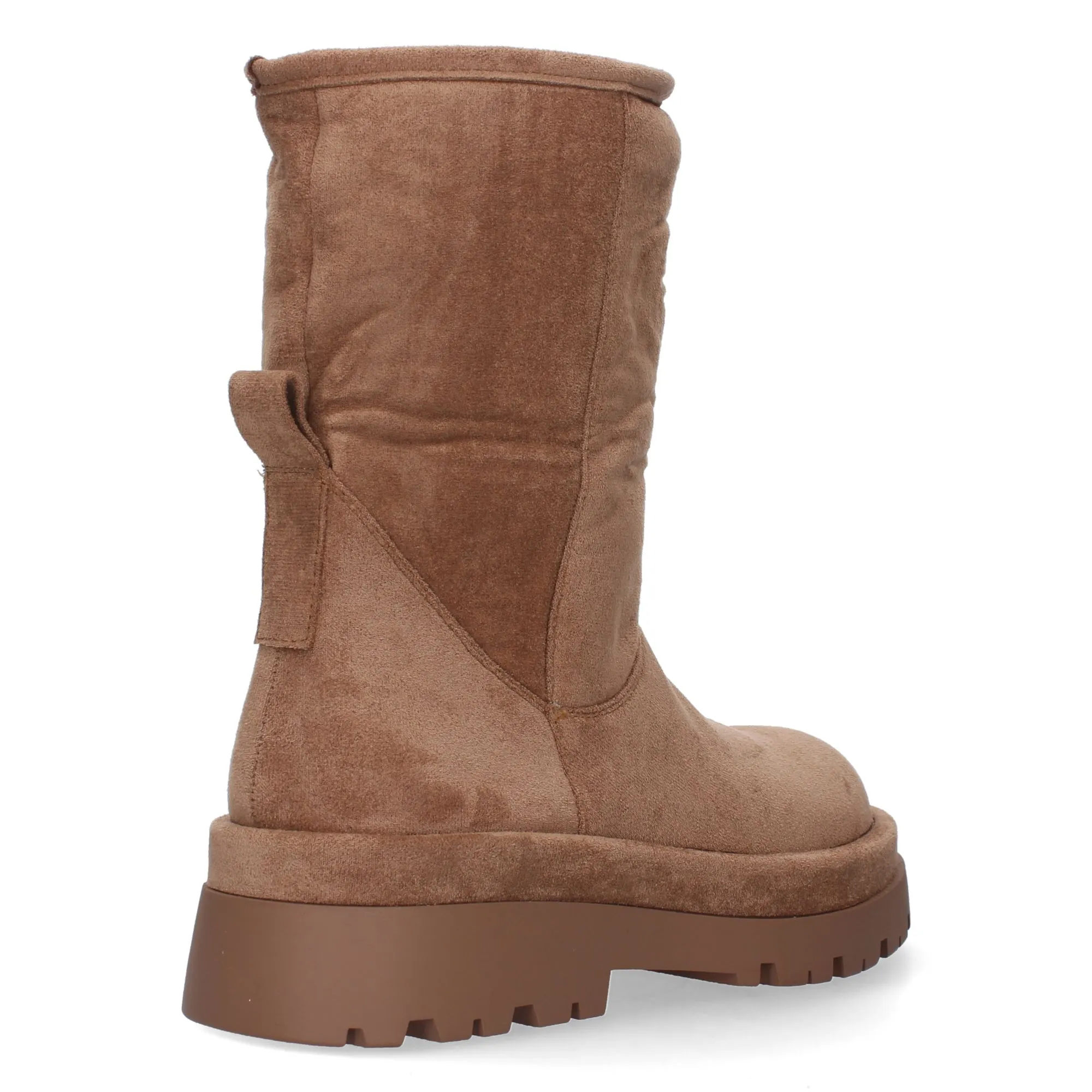 Botas planas estilo autralianas forradas de pelo mujer color marrón