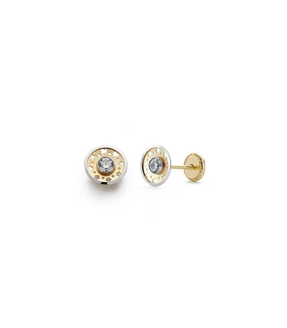 Boucles d'oreilles or bicolore Istar 18 Carats