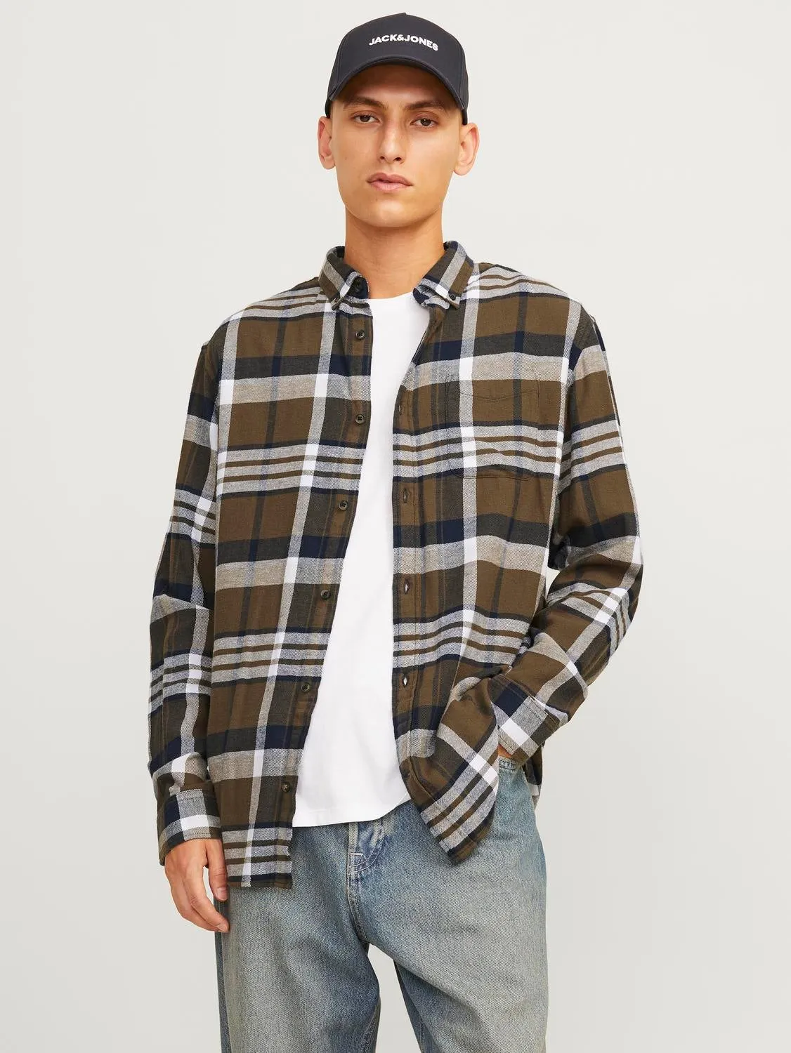 Camisa a cuadros Corte slim | Marrón oscuro | Jack & Jones®