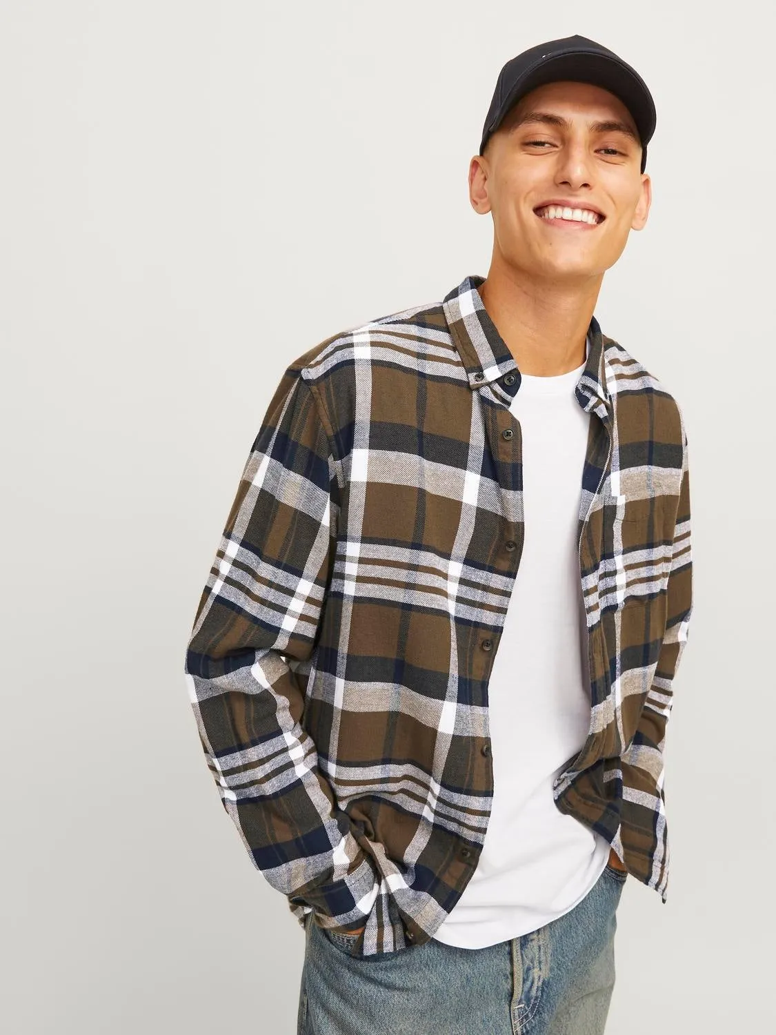 Camisa a cuadros Corte slim | Marrón oscuro | Jack & Jones®