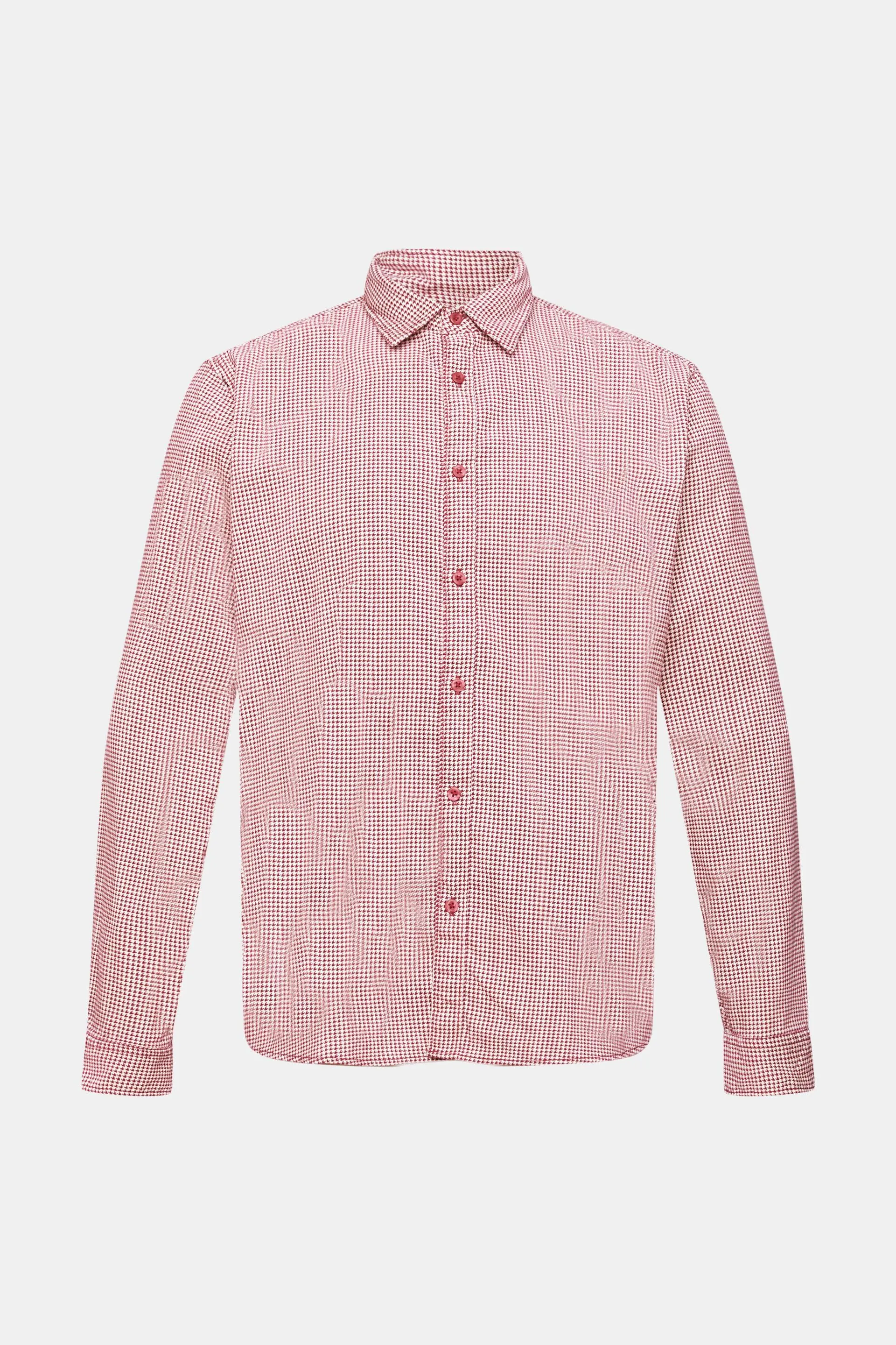 Camisa de pana con diseño de pata de gallo