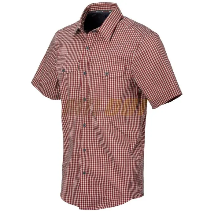 CAMISA MANGA CORTA HELIKONTEX COVERT CONCEALED CARRY CUADROS ROJOS