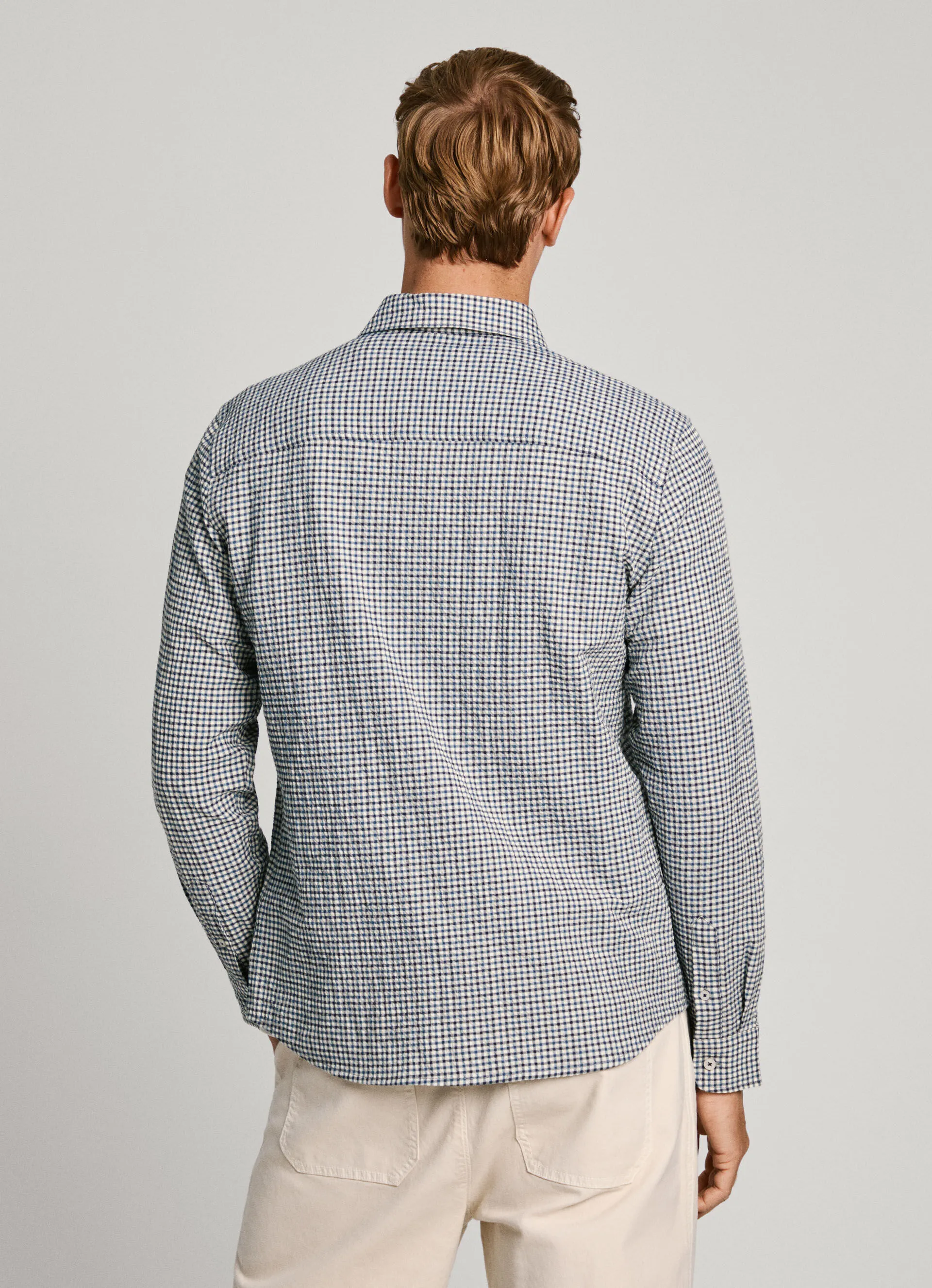 camisa popelín cuadros fit regular