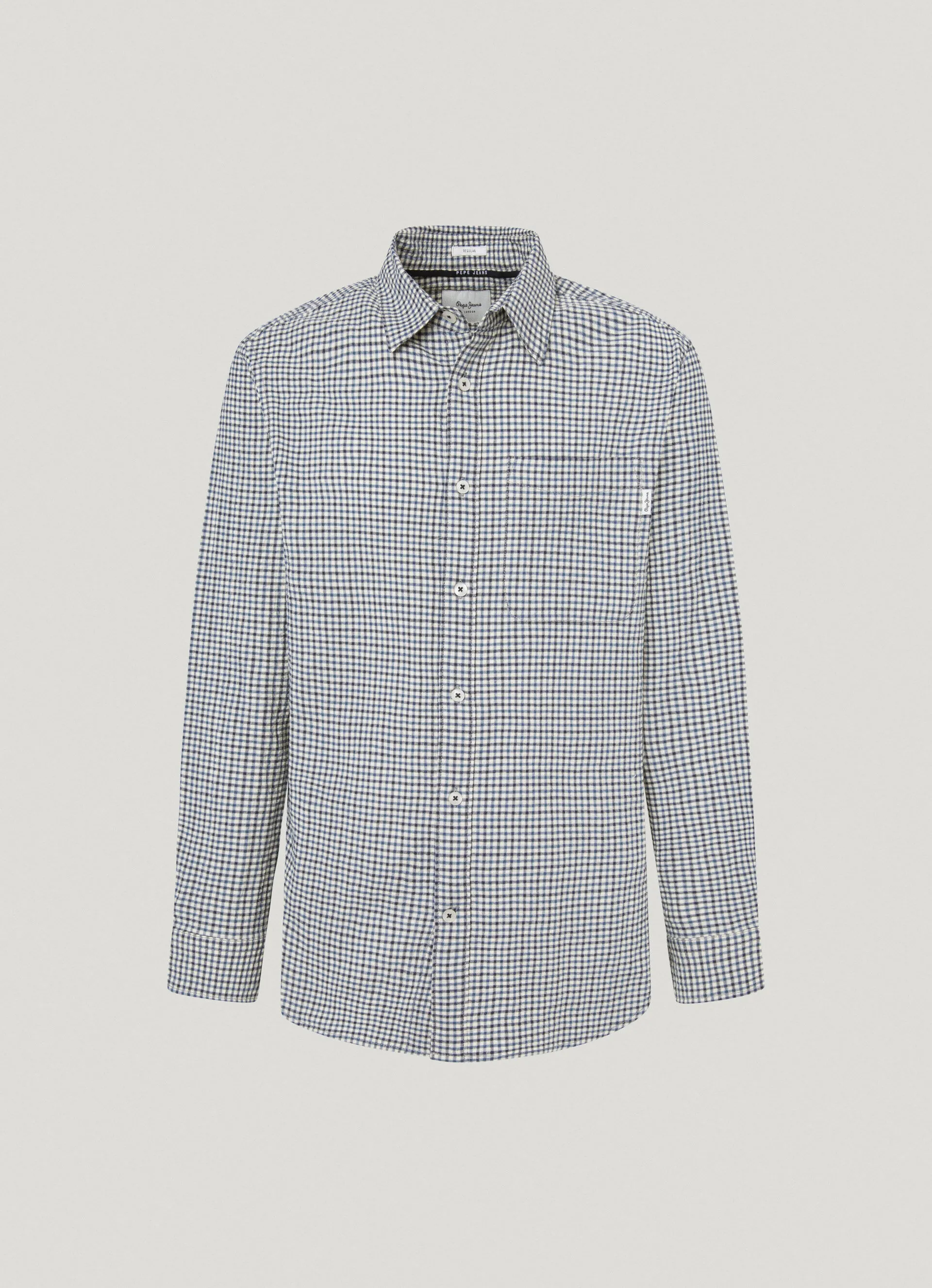 camisa popelín cuadros fit regular