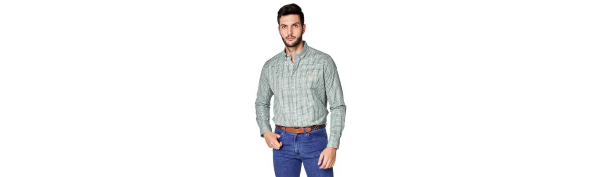 Camisa Spagnolo Gabardina Cuadros 7785