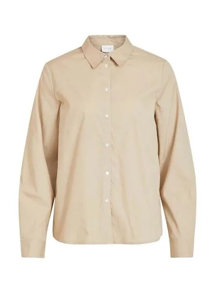 Camisa Vila Vigami Beige para Mujer