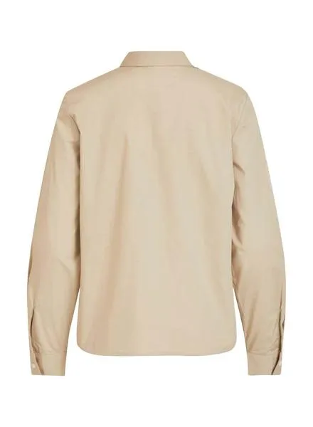 Camisa Vila Vigami Beige para Mujer