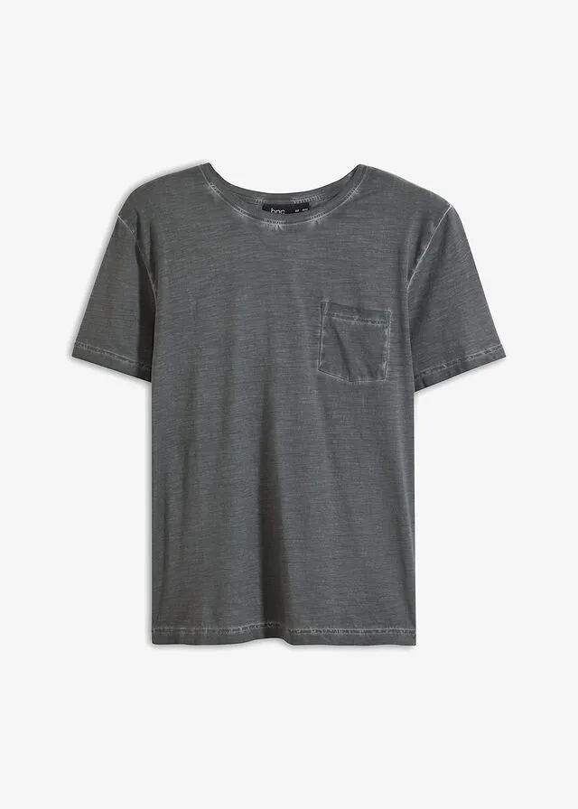 Camiseta con aspecto lavado pizarra