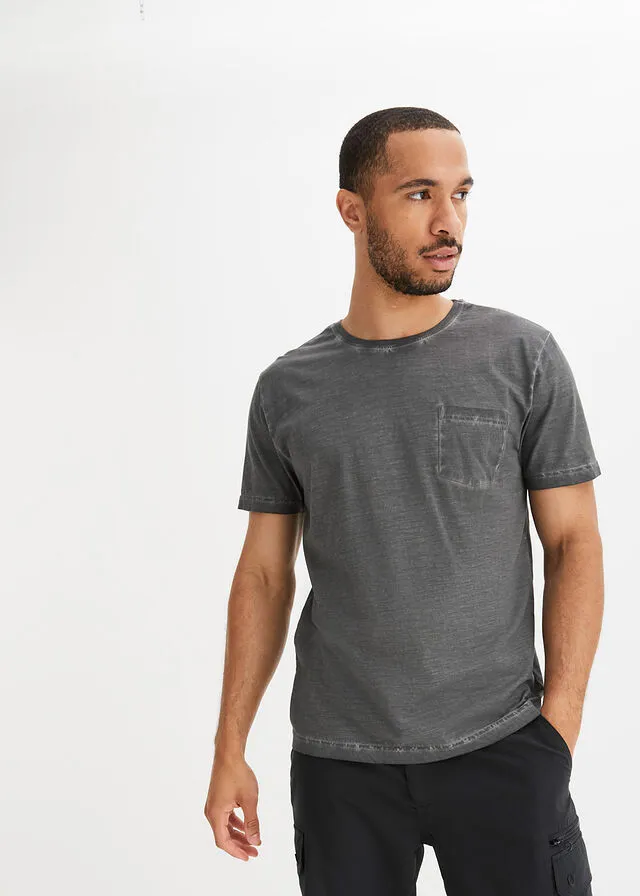 Camiseta con aspecto lavado pizarra