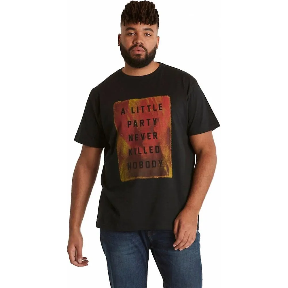 Camiseta de cuello redondo de algodón con estampado de fiesta de talla grande para hombre NORTH 56°4 North 56 North 56 Denim par