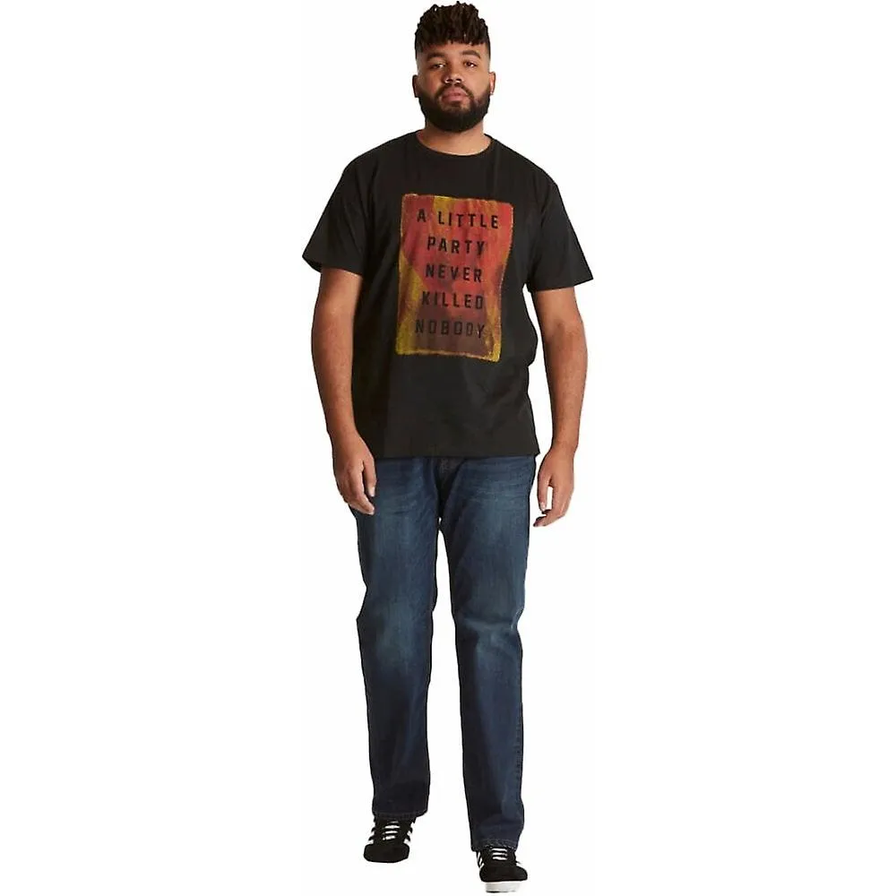 Camiseta de cuello redondo de algodón con estampado de fiesta de talla grande para hombre NORTH 56°4 North 56 North 56 Denim par