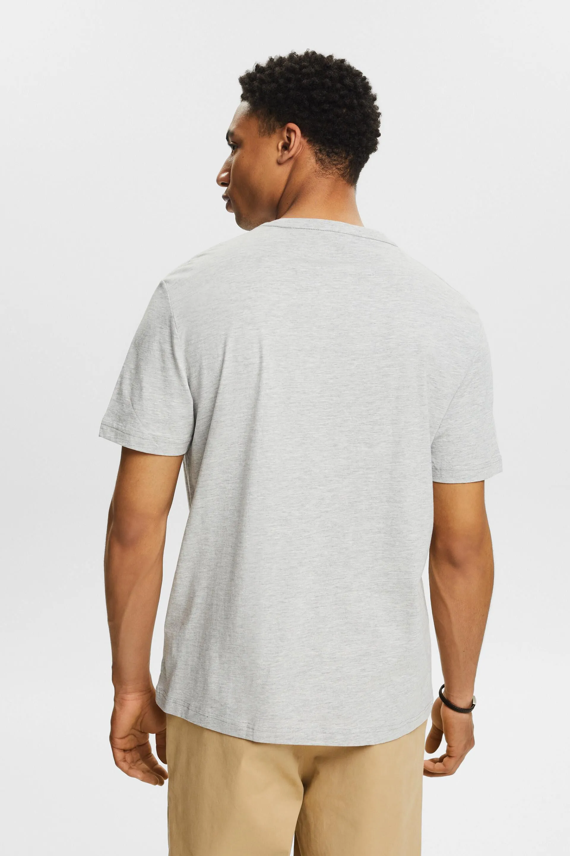 Camiseta de jersey con cuello redondo