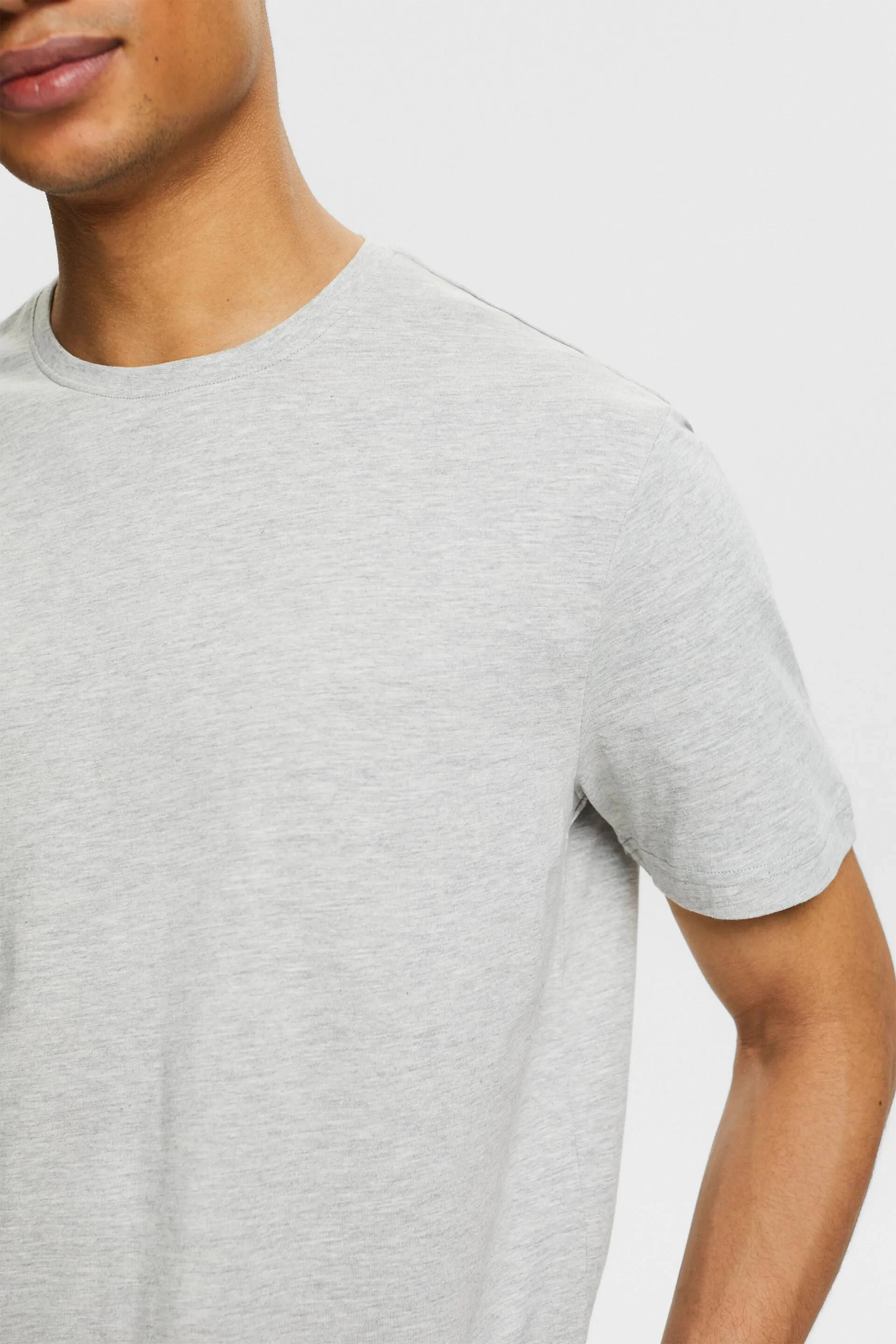 Camiseta de jersey con cuello redondo