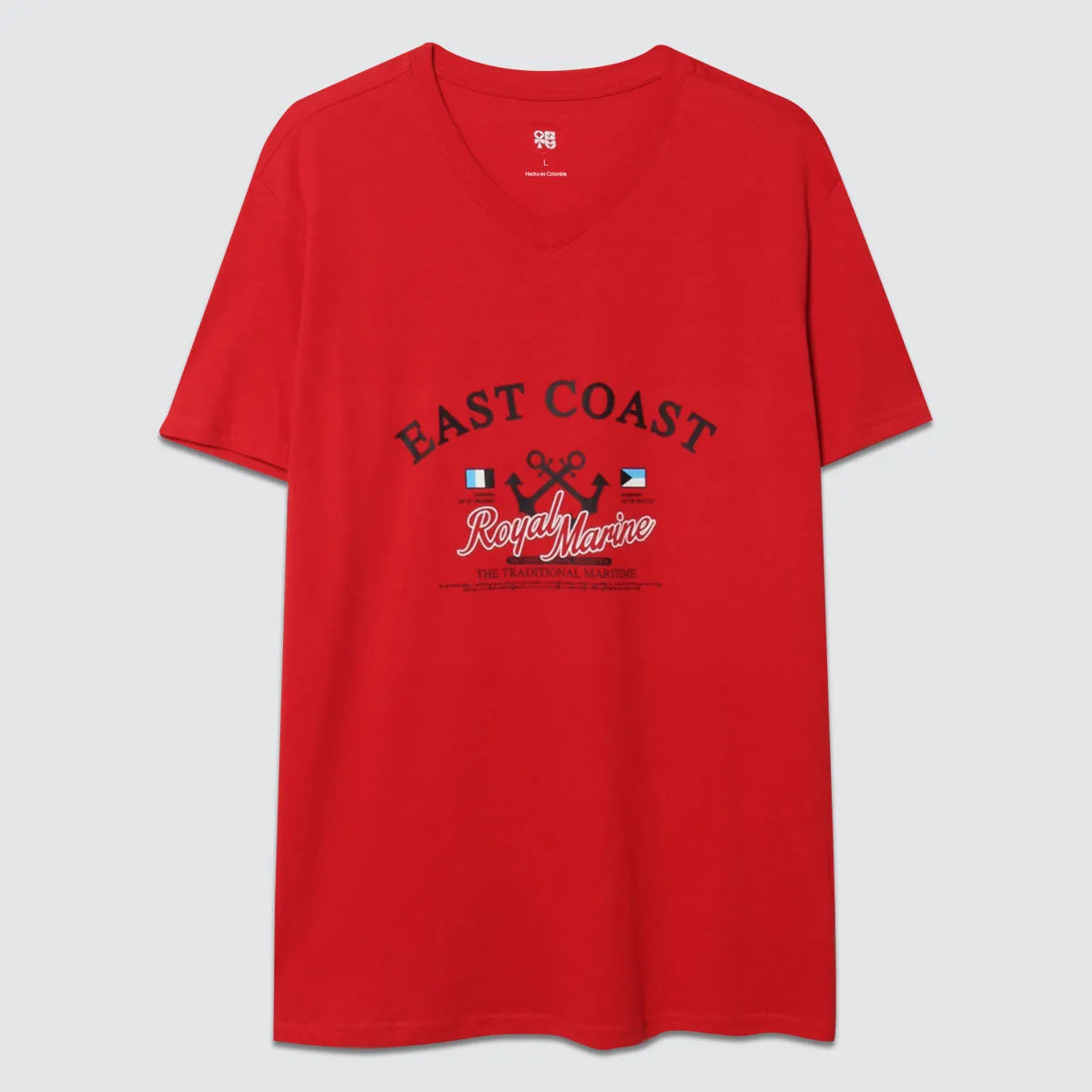 Camiseta Estampada Con Cuello En V