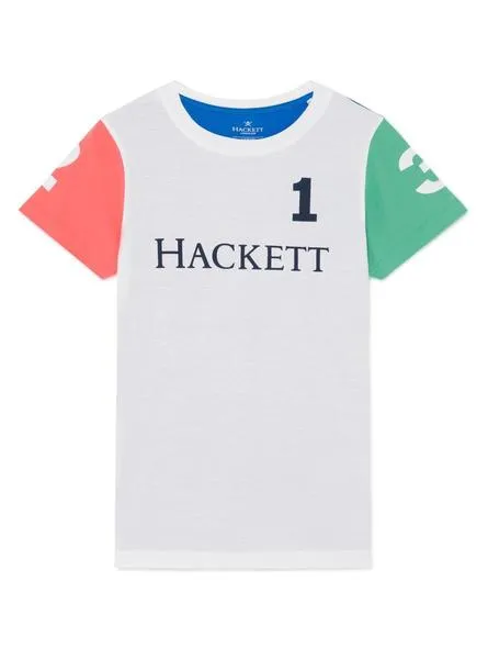 camiseta hackett logo multicolor para niño 