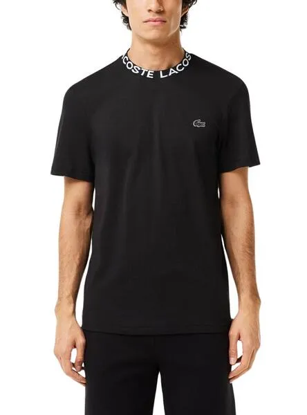 Camiseta Lacoste Jacquard Negro para Hombre