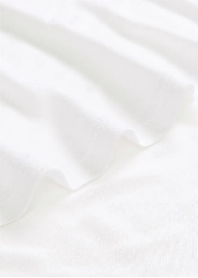 Camiseta larga de viscosa sostenible con bajo redondo Blanco