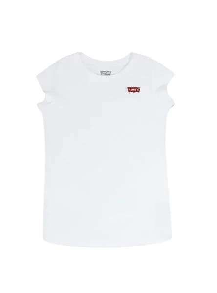 camiseta levis batwing blanco para niña