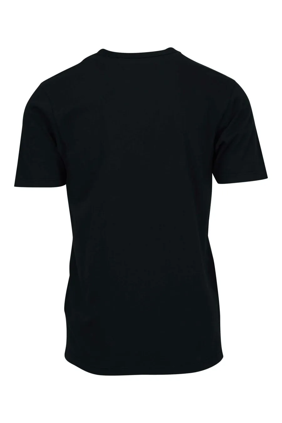Camiseta negra con bolsillos y minilogo 