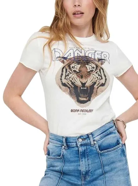 camiseta only lucy blanco para mujer