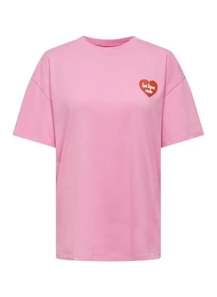 Camiseta Only Senna Rosa para Mujer