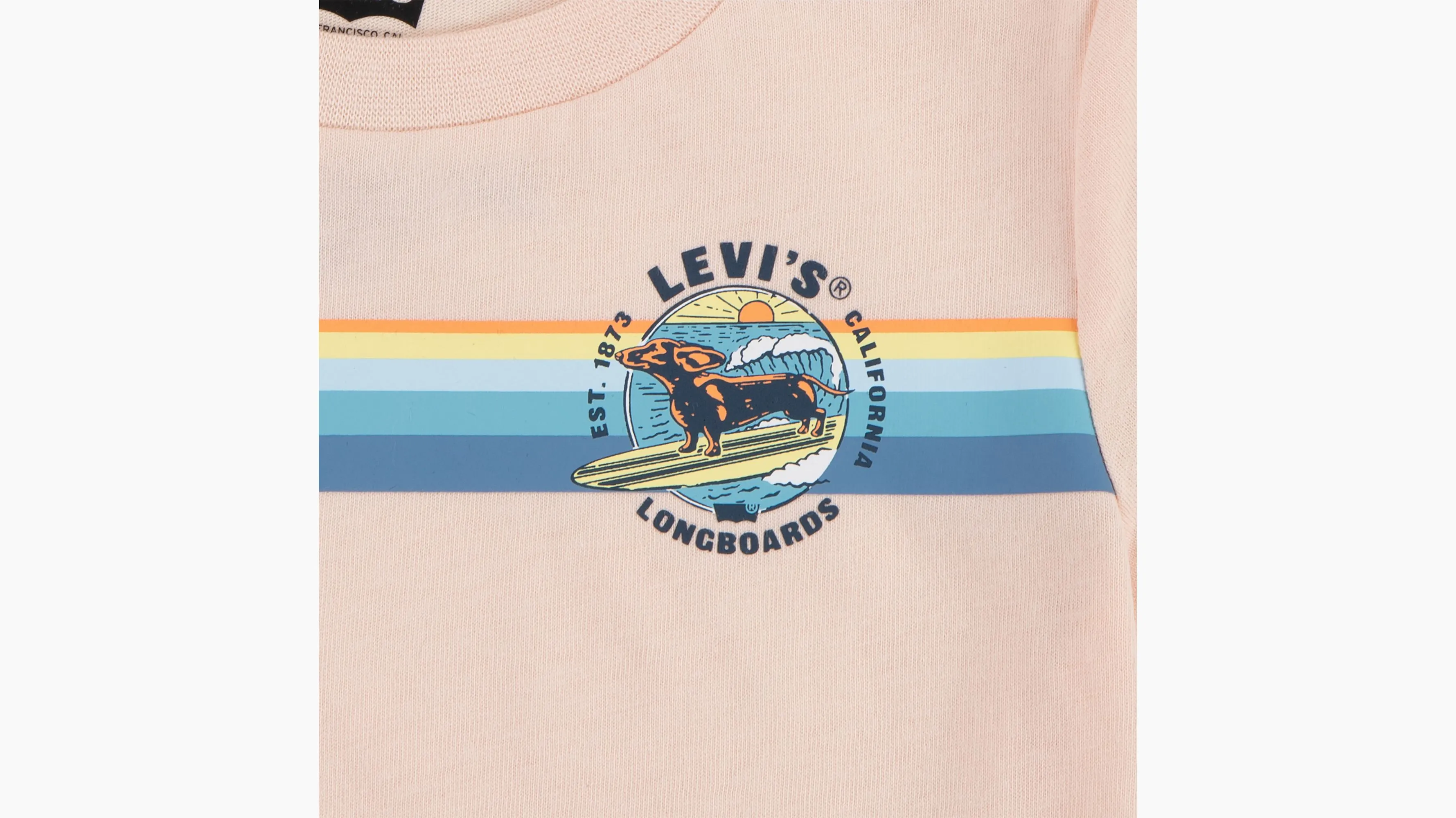 Camiseta Para Bebé Retro Stripe Surf