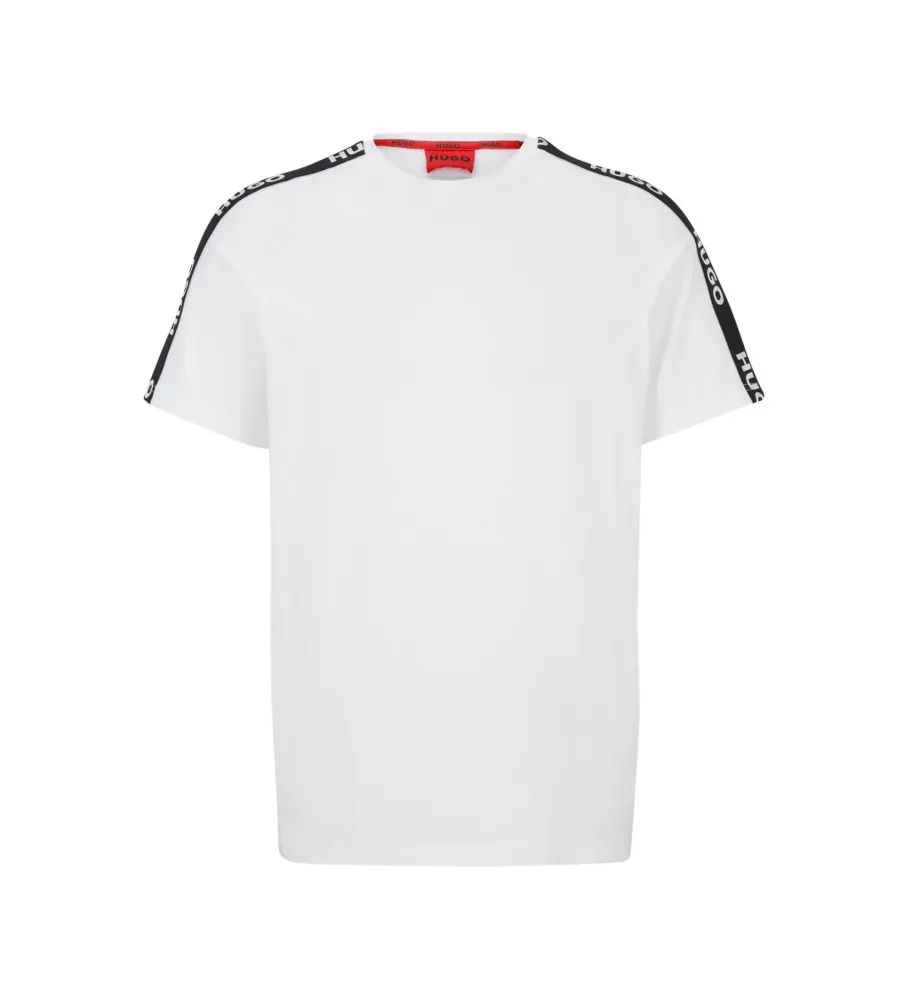 Camiseta Pijama Relaxed con Cinta blanco