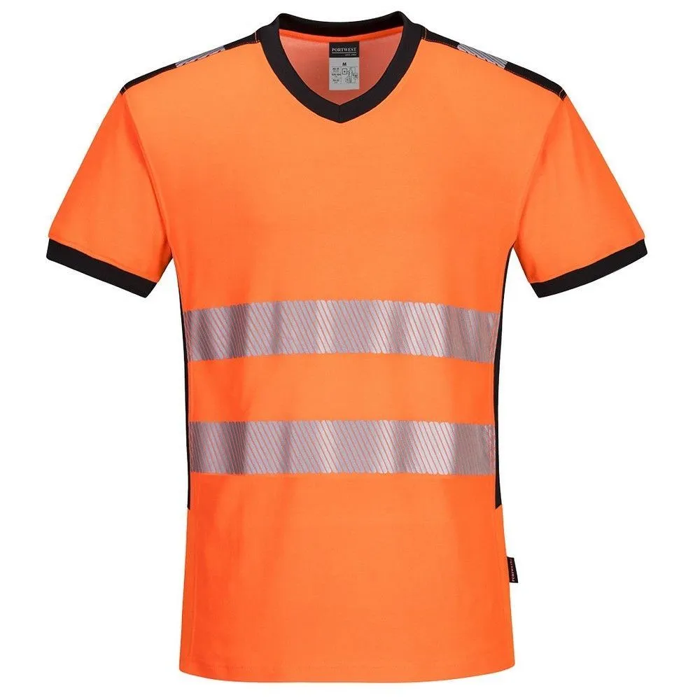 Camiseta PW3 de alta visibilidad con cuello en V 