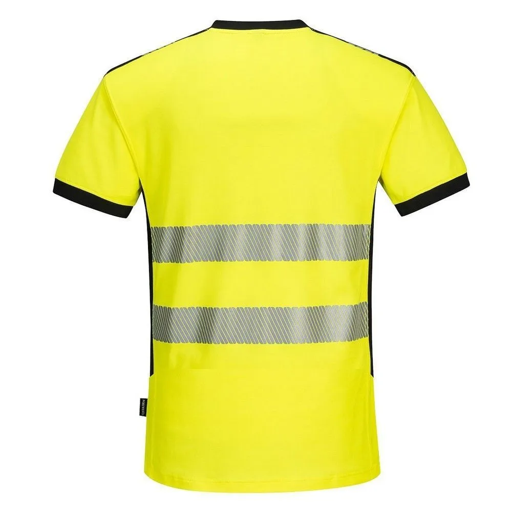 Camiseta PW3 de alta visibilidad con cuello en V 